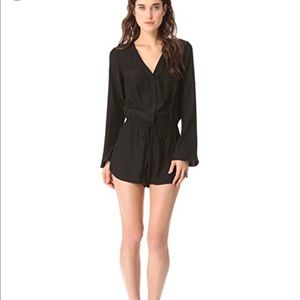 Black silk Parker romper